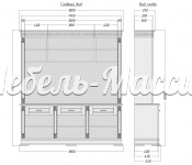 Буфет Верди - 906 из массива Ш-180см, В-200см,Г-45/35см