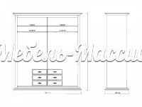 Шкаф Верджиния 276 из массива Ш-220см,В-230см,Г-60см